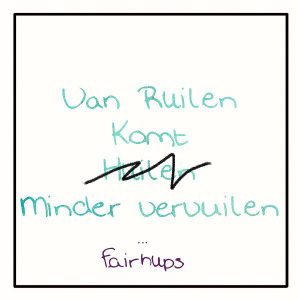 van ruilen komt