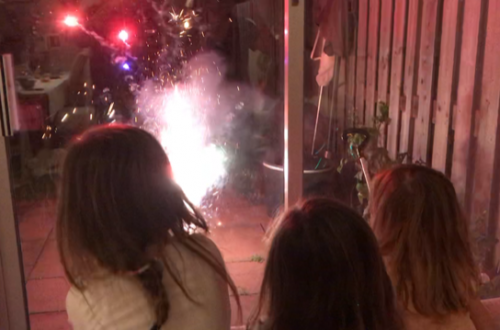 vuurwerk voor de meisjes